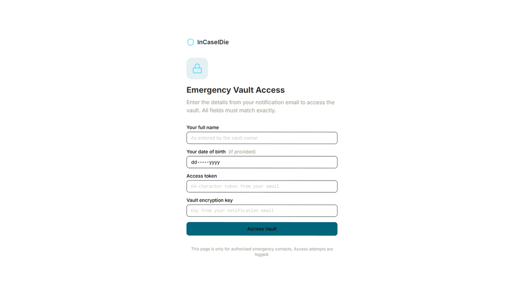 Access dashboard